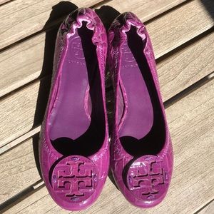 Tory Burch purple ballet flats